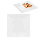 Prato Raso Quadrado Em Melamina 25cm Branco Prato Raso Quadrado Em Melamina 25cm Branco