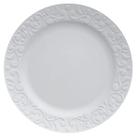 Prato Raso Redondo 26,5cm em Porcelana com Relevo Tassel Germer Branco