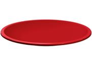 Prato Raso Redondo Preto Lanche 25cm Plastico Solido BPAFree