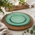 Prato Raso Verde Diamond 27cm Mesa Posta Botânica 03 Peças Prato Raso Verde Diamond 27cm Mesa Posta Botânica 03 Peças