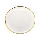 Prato Raso Wolff de Cristal Dourado Agate 26cm