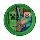 Prato Redondo Festa Minecraft 18 cm 8 Unidades Festcolor - Produto Licenciado Prato Redondo Festa Minecraft 18 cm 8 Unidades Festcolor - Produto Licenciado