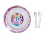 Prato Redondo Infantil 21,5 cm Ø + Talheres - Ilustrações Sortidas