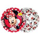 Prato Redondo Minnie Mouse Red 8 Un - Regina
