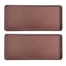 Prato Retangular 2 Peças Terracota 29cm Melamina Gourmet Mix