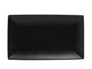 Prato Retangular Caviar em Porcelana 34,5x19,5cm Maxwell &amp Williams Preto