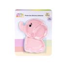 Prato silicone introdução alimentar bebê elefantinho