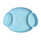 Prato Silicone Ursinho Interativo Educativo Infantil Bebê com Divisórias Introdução Alimentar