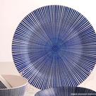 Prato Sobremesa 19,5cm Stripe Azul em Cerâmica PCLN219AZ - Hauskraft
