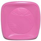 Prato Sobremesa Bio Quadrado 15cm Rosa Trik - 10 unid