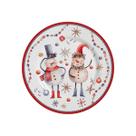 Prato Sobremesa Ceramica Natal Greetings Colors 19,5cm-Unid.