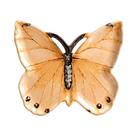 Prato Sobremesa Ceramica Relevado Dourado Butterfly Scalla - Unidade