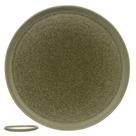 Prato sobremesa ceramica stoneware organic verde oliva fosco