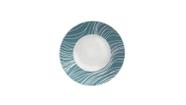 Prato Sobremesa Clarice Porcelana Decorada 19 cm Tramontina Azul