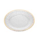 Prato Sobremesa Cristal c/ Borda Dourada Petra 20 cm Lyor