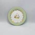 Prato Sobremesa Em Cerâmica Pascoa Garden 20,5cm Luiz Salvador