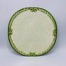 Prato Sobremesa em Melamina Desenho Corda Clássica (verde)