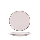 Prato Sobremesa em Porcelana Talita Branco 20cm - Mai Home