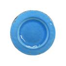 Prato Sobremesa Melamina Blue 21cm Modelo Tipo Plastico Duradouro Piscina Bar Casa Restaurante Luxo Azul