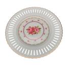 Prato Sobremesa Mon Cheri New Bone com Borda Dourada 21cm