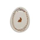 Prato Sobremesa Oval Pascoa Luiz Salvador Branco 21X16x2,5Cm