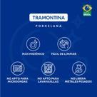 Prato Sobremesa Tramontina Anna em Porcelana com Filete de Ouro 21 cm