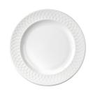 Prato Sobremesa Vidro Opalino Branco 19 cm Divine Mesa Jantar Resistente Raso Redondo Unidade