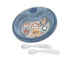 Prato Térmico com Ventosa Bichinhos Para Bebê Azul Plasútil - Ref. 9308 - Plasutil