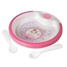Prato Térmico de Plástico 450 ml com Ventosa 2 Colheres