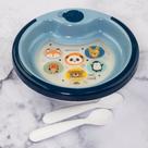 Prato Térmico Infantil 450 ml com Ventosa e 2 Colheres Bichinhos Petit