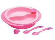 Prato Térmico Infantil Bebe Divisória Ventosa Talheres Rosa
