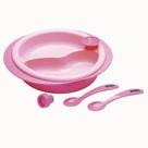 Prato Térmico Infantil Bebê Ventosa Divisória Colher Rosa