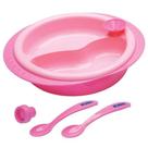 Prato Térmico Infantil Com Divisória Rosa - Kuka Baby