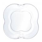 Prato Vidro Sobremesa com 4 Peças 17cm Butterfly Prato Vidro Sobremesa com 4 Peças 17cm Butterfly