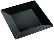 Prato Yanco Rome RM-112BK quadrado 30x30cm em melamina preta, pacote 12
