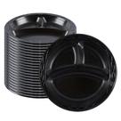 Pratos de comida Restaurantware RW Base 26,4 cm, 100% plástico, 3 compartimentos