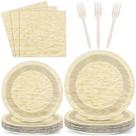 Pratos de festa Chunnin 96 peças Beach Sand Design 18 cm 23 cm