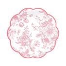 Pratos de festa Elyxio Pink Floral Vintage 18cm Paper (48)
