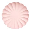 Pratos de festa Meri Meri Conjunto de 8 pratos rosa compostáveis