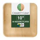 Pratos de jantar Charity Leaf compostáveis de 25 cm Palm Leaf (pacote com 50)