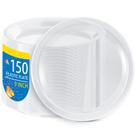 Pratos de jantar de plástico descartáveis WELLIFE Clear 23cm 150ct