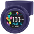 Pratos de jantar de plástico Exquisite Navy descartáveis de 10 polegadas, 100 unidades Pratos de jantar de plástico Exquisite Navy descartáveis de 10 polegadas, 100 unidades