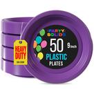Pratos de jantar de plástico Exquisite Party Purple 23 cm 50 unidades