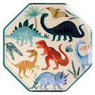 Pratos de jantar Meri Meri Dinosaur Kingdom, pacote com 8