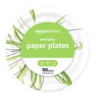 Pratos de papel Amazon Basics, descartáveis de 10 polegadas, 100 unidades