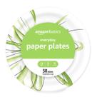 Pratos de papel Amazon Basics Everyday 25 cm (50 unidades)