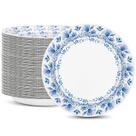 Pratos de papel Charmount Blue Flower 8,5 polegadas 150 unidades