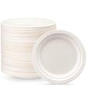 Pratos de papel Comfy Package GUSTO 7 polegadas, pacote 125, brancos