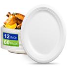 Pratos de papel compostáveis EcoAvance Oval 30cm, pacote com 60 Pratos de papel compostáveis EcoAvance Oval 30cm, pacote com 60