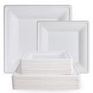 Pratos de papel compostáveis EcoLipak 120 Pack 25 cm e 20 cm